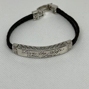 Brighton bracelet silver and leather​